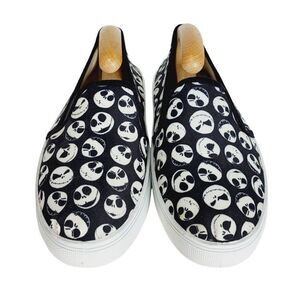 Tim Burton Nightmare Before Christmas Disney Jack Skellington Slip On Shoes